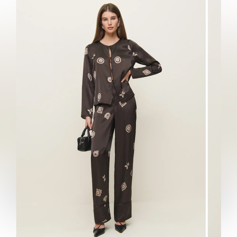 Reformation Eloise Silk Two-Piece